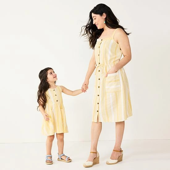 Women's Sonoma Goods For Life® Print Button-Front Tank Dress Blue Floral 7 Women's Sonoma Goods For Life® Print Button-Front Tank Dress Blue Floral - Image 5