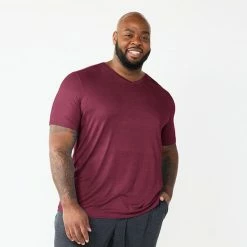 Big & Tall Sonoma Goods For Life® Lush Luxe V-neck Tee Light Gray Space Dye -Sonoma Goods For Life shop unnamed file 10026