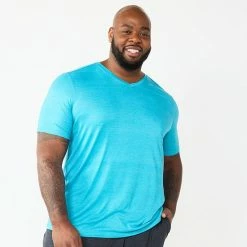 Big & Tall Sonoma Goods For Life® Lush Luxe V-neck Tee Light Gray Space Dye -Sonoma Goods For Life shop unnamed file 10028