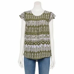 Women's Sonoma Goods For Life® Print Flutter-Sleeve Swing Top Red Floral -Sonoma Goods For Life shop unnamed file 10054