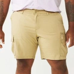 Big & Tall Sonoma Goods For Life® Flexwear Ripstop Cargo Shorts Kagan Khaki