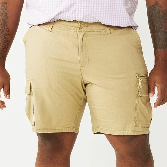Big & Tall Sonoma Goods For Life® Flexwear Ripstop Cargo Shorts Kagan Khaki 6 Big & Tall Sonoma Goods For Life® Flexwear Ripstop Cargo Shorts Kagan Khaki - Image 4