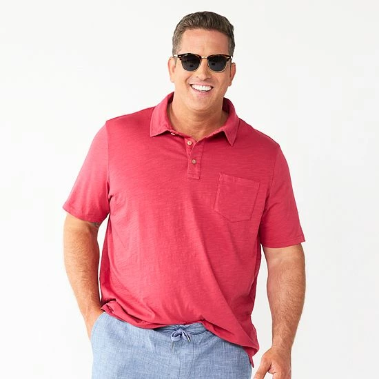 Big & Tall Sonoma Goods For Life® Regular-Fit Polo Allure Red 16 Big & Tall Sonoma Goods For Life® Regular-Fit Polo Allure Red - Image 14