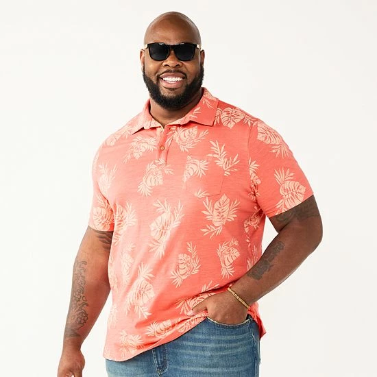 Big & Tall Sonoma Goods For Life® Regular-Fit Polo Allure Red 17 Big & Tall Sonoma Goods For Life® Regular-Fit Polo Allure Red - Image 15