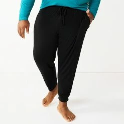 Big & Tall Sonoma Goods For Life® Relaxed-Fit Lush Luxe Pajama Sleep Pants Black