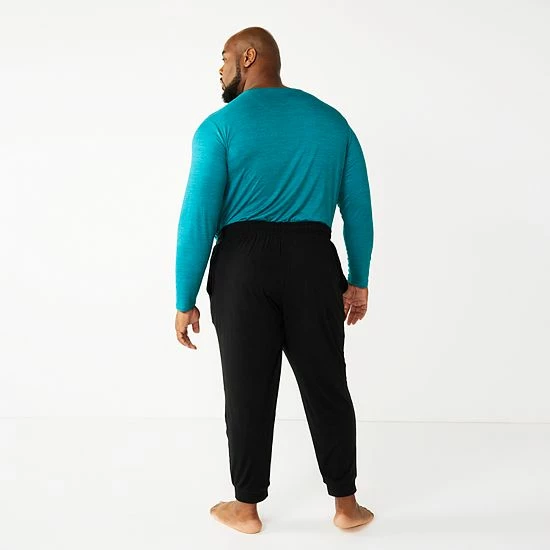 Big & Tall Sonoma Goods For Life® Relaxed-Fit Lush Luxe Pajama Sleep Pants Black 4 Big & Tall Sonoma Goods For Life® Relaxed-Fit Lush Luxe Pajama Sleep Pants Black - Image 2