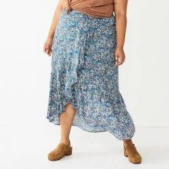 Plus Size Sonoma Goods For Life® Wrap Ruffle Maxi Skirt Gold Floral -Sonoma Goods For Life shop unnamed file 10198