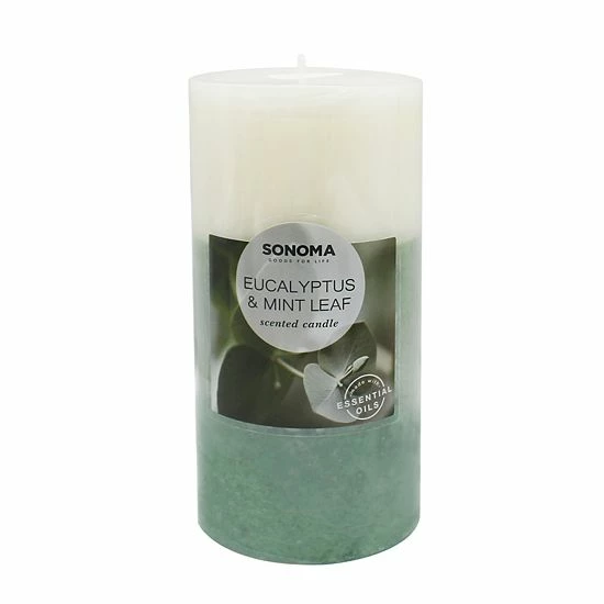 Sonoma Goods For Life® Eucalyptus & Mint Leaf 19.4-oz. Pillar Candle 3 Sonoma Goods For Life® Eucalyptus & Mint Leaf 19.4-oz. Pillar Candle