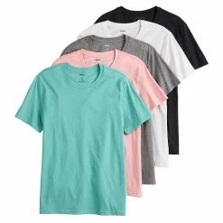 Men's Sonoma Goods For Life® 5-Pack Crew Tees Blue Teal Asssorted