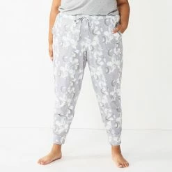 Plus Size Sonoma Goods For Life® Essential Banded Bottom Pajama Pants Coral Animal -Sonoma Goods For Life shop unnamed file 10221