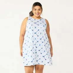 Plus Size Sonoma Goods For Life® Pocket Sleeveless Swing Dress Americana Stripe -Sonoma Goods For Life shop unnamed file 10354