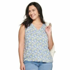 Plus Size Sonoma Goods For Life® V-Neck Tank Black -Sonoma Goods For Life shop unnamed file 10426
