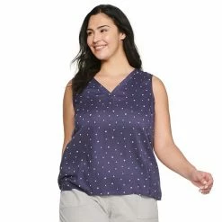 Plus Size Sonoma Goods For Life® V-Neck Tank Black -Sonoma Goods For Life shop unnamed file 10428