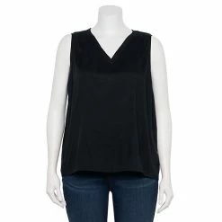 Plus Size Sonoma Goods For Life® V-Neck Tank Black -Sonoma Goods For Life shop unnamed file 10433