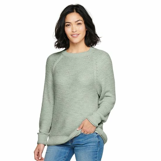 Women's Sonoma Goods For Life® All Over Stitch Crewneck Sweater Mauve 8 Women's Sonoma Goods For Life® All Over Stitch Crewneck Sweater Mauve - Image 6