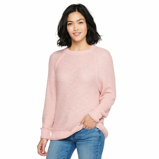Women's Sonoma Goods For Life® All Over Stitch Crewneck Sweater Mauve 9 Women's Sonoma Goods For Life® All Over Stitch Crewneck Sweater Mauve - Image 7