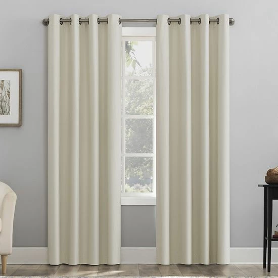 Sonoma Goods For Life® Recycled Polyester Strie Texture 100% Blackout Grommet Window Curtain Aqua 9 Sonoma Goods For Life® Recycled Polyester Strie Texture 100% Blackout Grommet Window Curtain Aqua - Image 7