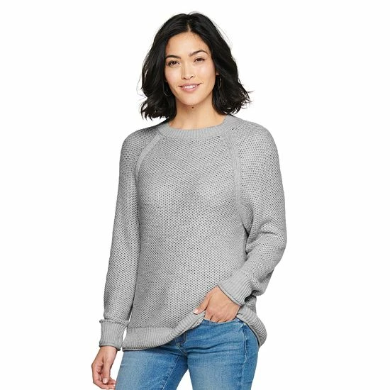 Women's Sonoma Goods For Life® All Over Stitch Crewneck Sweater Mauve 11 Women's Sonoma Goods For Life® All Over Stitch Crewneck Sweater Mauve - Image 9