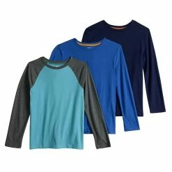 Kids 8-20 Sonoma Goods For Life 3-Pack Long Sleeve Tees Blue Gray Gold Navy -Sonoma Goods For Life shop unnamed file 10471