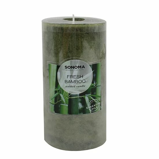 Sonoma Goods For Life® Fresh Bamboo 6" X 3" Pillar Candle 3 Sonoma Goods For Life® Fresh Bamboo 6" X 3" Pillar Candle