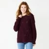 Women's Sonoma Goods For Life® Diamond Stitch Pullover Sweater Plum 1 Women's Sonoma Goods For Life® Diamond Stitch Pullover Sweater Plum -Sonoma Goods For Life shop unnamed file 105
