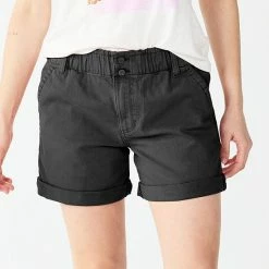 Women's Sonoma Goods For Life® Paperbag Waist Denim Shorts Muted Mauve -Sonoma Goods For Life shop unnamed file 10514