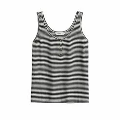 Women's Sonoma Goods For Life® Striped Henley Tank Green Cream Stripe -Sonoma Goods For Life shop unnamed file 10542