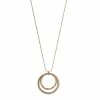 Sonoma Goods For Life® Hammered Gold Tone Long Orbital Pendant Necklace
