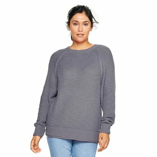 Women's Sonoma Goods For Life® All Over Stitch Crewneck Sweater Mauve 20 Women's Sonoma Goods For Life® All Over Stitch Crewneck Sweater Mauve - Image 18