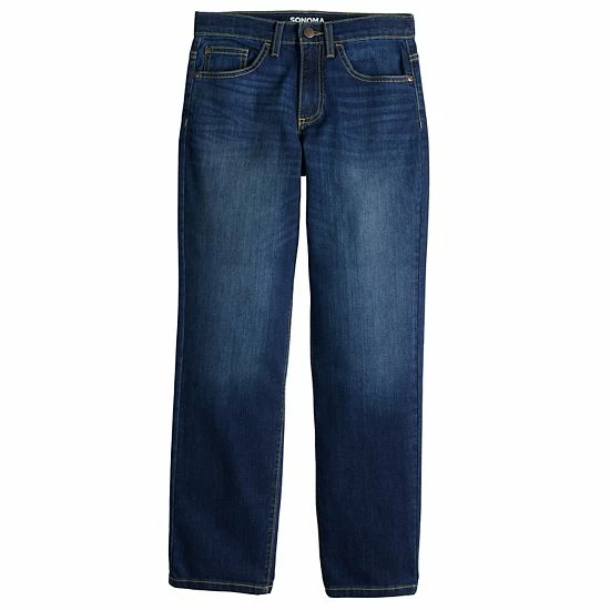Boys 7-20 Sonoma Goods For Life® Flexwear Straight Jeans In Regular, Slim & Husky Medium Wash 3 Boys 7-20 Sonoma Goods For Life® Flexwear Straight Jeans In Regular, Slim & Husky Medium Wash