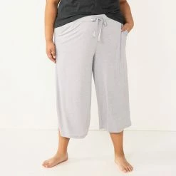 Plus Size Sonoma Goods For Life® Truly Soft Wide-Leg Cropped Pajama Pants Iconic Grey 11 Plus Size Sonoma Goods For Life® Truly Soft Wide-Leg Cropped Pajama Pants Iconic Grey -Sonoma Goods For Life shop unnamed file 10612