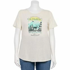 Plus Size Sonoma Goods For Life® National Parks Graphic Tee Olympic Cream Gray