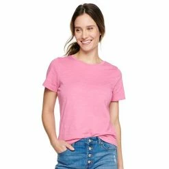 Women's Tall Sonoma Goods For Life® Essential Crewneck Tee Peach Texture -Sonoma Goods For Life shop unnamed file 10648