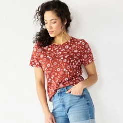 Women's Tall Sonoma Goods For Life® Essential Crewneck Tee Peach Texture -Sonoma Goods For Life shop unnamed file 10652