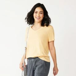 Women's Tall Sonoma Goods For Life® Everyday V-Neck Tee Puebla Brown -Sonoma Goods For Life shop unnamed file 10693