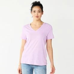 Women's Tall Sonoma Goods For Life® Everyday V-Neck Tee Puebla Brown -Sonoma Goods For Life shop unnamed file 10694