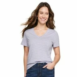 Women's Tall Sonoma Goods For Life® Everyday V-Neck Tee Puebla Brown -Sonoma Goods For Life shop unnamed file 10701