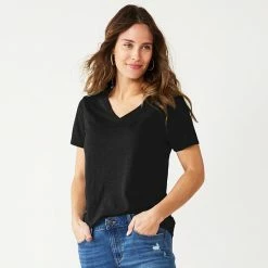 Women's Tall Sonoma Goods For Life® Everyday V-Neck Tee Puebla Brown -Sonoma Goods For Life shop unnamed file 10703