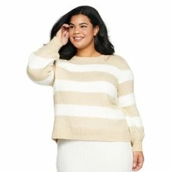 Plus Size Sonoma Goods For Life® X Lauren Lane "Love" Sweater Heather Gray