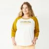 Plus Size Sonoma Goods For Life® Three Quarter Sleeve Baseball Graphic Tee Red Love Always -Sonoma Goods For Life shop unnamed file 10722