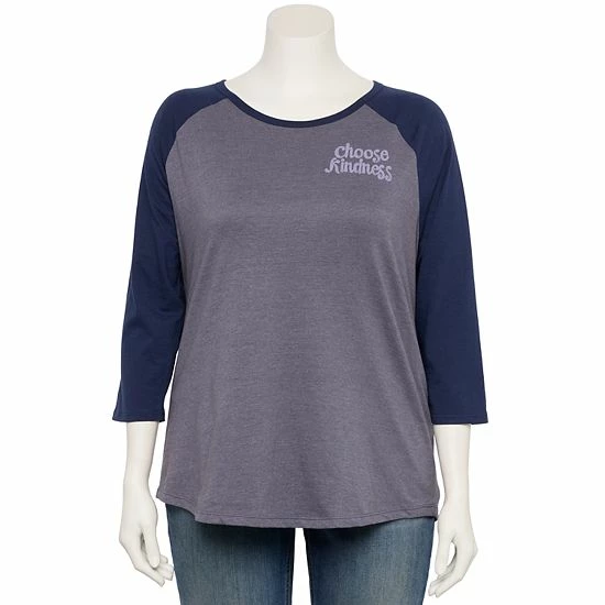 Plus Size Sonoma Goods For Life® Three Quarter Sleeve Baseball Graphic Tee Red Love Always 9 Plus Size Sonoma Goods For Life® Three Quarter Sleeve Baseball Graphic Tee Red Love Always - Image 7