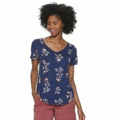 Petite Sonoma Goods For Life® Essential V-Neck Tee Teal Nep -Sonoma Goods For Life shop unnamed file 10742