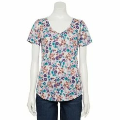 Petite Sonoma Goods For Life® Essential V-Neck Tee Teal Nep -Sonoma Goods For Life shop unnamed file 10743