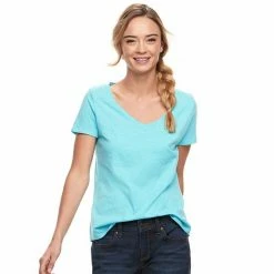 Petite Sonoma Goods For Life® Essential V-Neck Tee Teal Nep -Sonoma Goods For Life shop unnamed file 10746