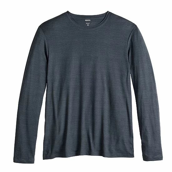Men's Sonoma Goods For Life® Lush Luxe Tee Charcoal Space Dye 5 Men's Sonoma Goods For Life® Lush Luxe Tee Charcoal Space Dye - Image 3