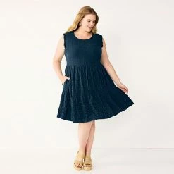 Plus Size Sonoma Goods For Life® Puckered Tiered Dress Aqua 13 Plus Size Sonoma Goods For Life® Puckered Tiered Dress Aqua -Sonoma Goods For Life shop unnamed file 10882