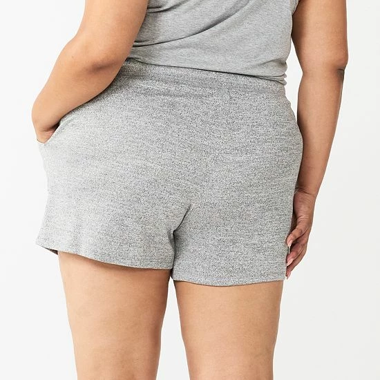 Plus Size Sonoma Goods For Life® Essential Pajama Shorts Peach Multi Stripe 4 Plus Size Sonoma Goods For Life® Essential Pajama Shorts Peach Multi Stripe - Image 2