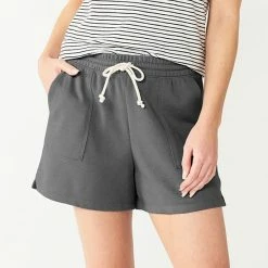 Women's Sonoma Goods For Life® French Terry Sweat Shorts Dark Gray -Sonoma Goods For Life shop unnamed file 10993