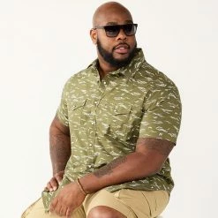 Big & Tall Sonoma Goods For Life® Button-Down Shirt Western Cream -Sonoma Goods For Life shop unnamed file 11026