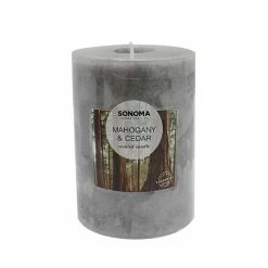 Sonoma Goods For Life® 3" X 4" Mahogany & Cedar Pillar Candle